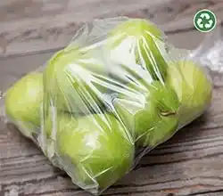 Bolsa cortada de plástico